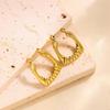 Raffinate Ear Cuff in Acciaio Titanio Oro 18k per Donna