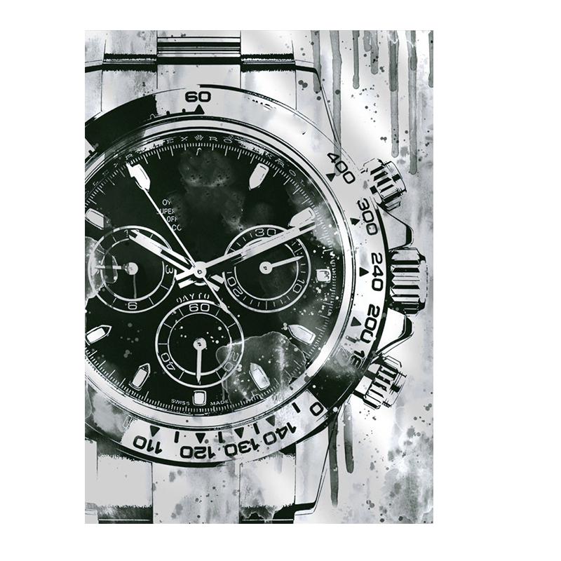 

Часы для мужчин, модные настенные художественные картины на холсте, граффити, постеры и принты, настенные картины, современные произведения искусства для офиса, декора для дома и комнаты 21X30 cm No Frame