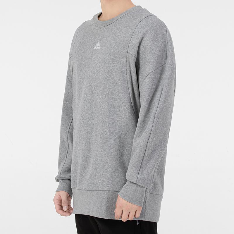 Adidas Internal Fleece Crew Neck Long Sleeve Sweatshirt Men Tops Gray HB6560