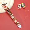 Colorful Retractable Pen Christmas Capybara Ballpoint 10 Color Cartoon Smooth Elk Snowmen Tree Multi-color Writing Festive Stationery Gift for