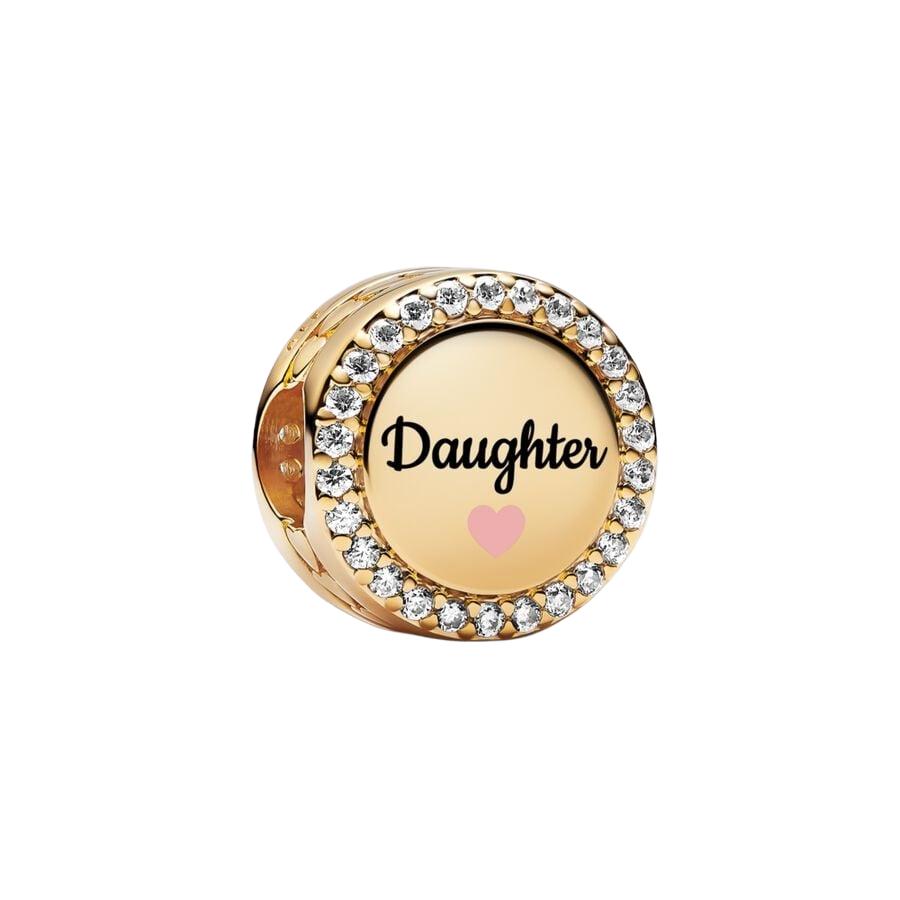 New Copper Heart Charm Mom Daughter Aunt Bead Fit Chain Bracelet Necklace For Mother'S Day Gift Christmas Jewelry