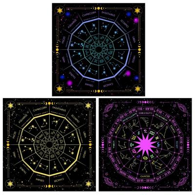 Quadratisches Flanell Tarot Altar Tuch Kartenspiel Brettspiel Astrologie Orakel Kartenunterlage Tischdecken Kartenmatte Divination Tischdecke