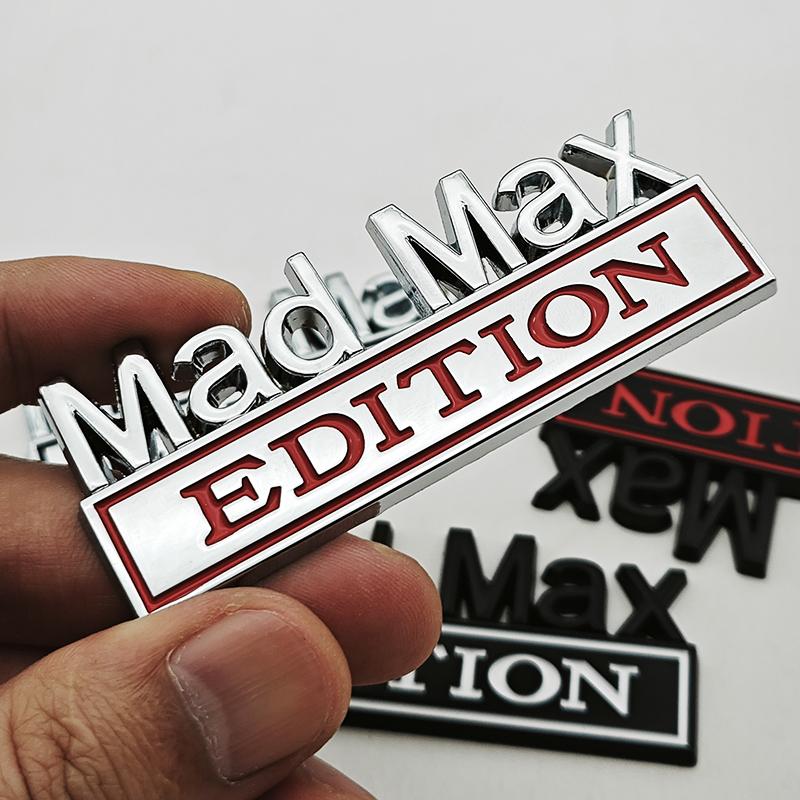 3D Logo Mad Max Edition Emblem Sticker Badge Fender Funny Decals Car Truck Replacement Door Decoration for Universal Car SUV