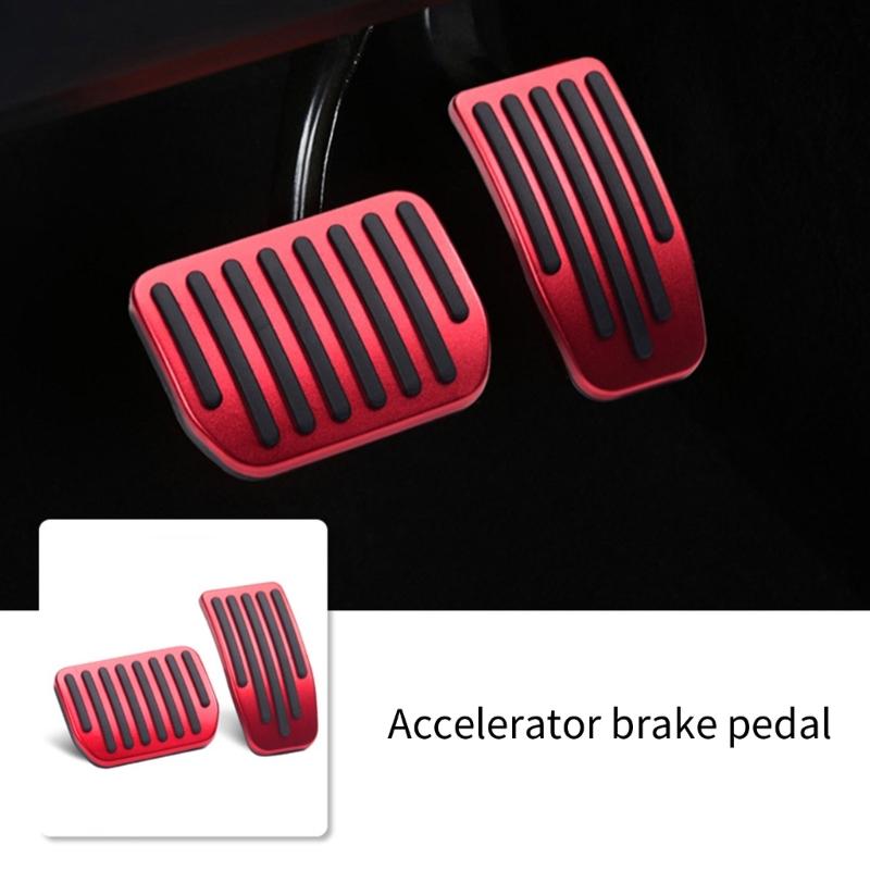 Universal Anti-slip Aluminum Brake Accelerator Clutch Non-Slip Foot Pedal Pad Cover Car Accessory Footrest for  Y