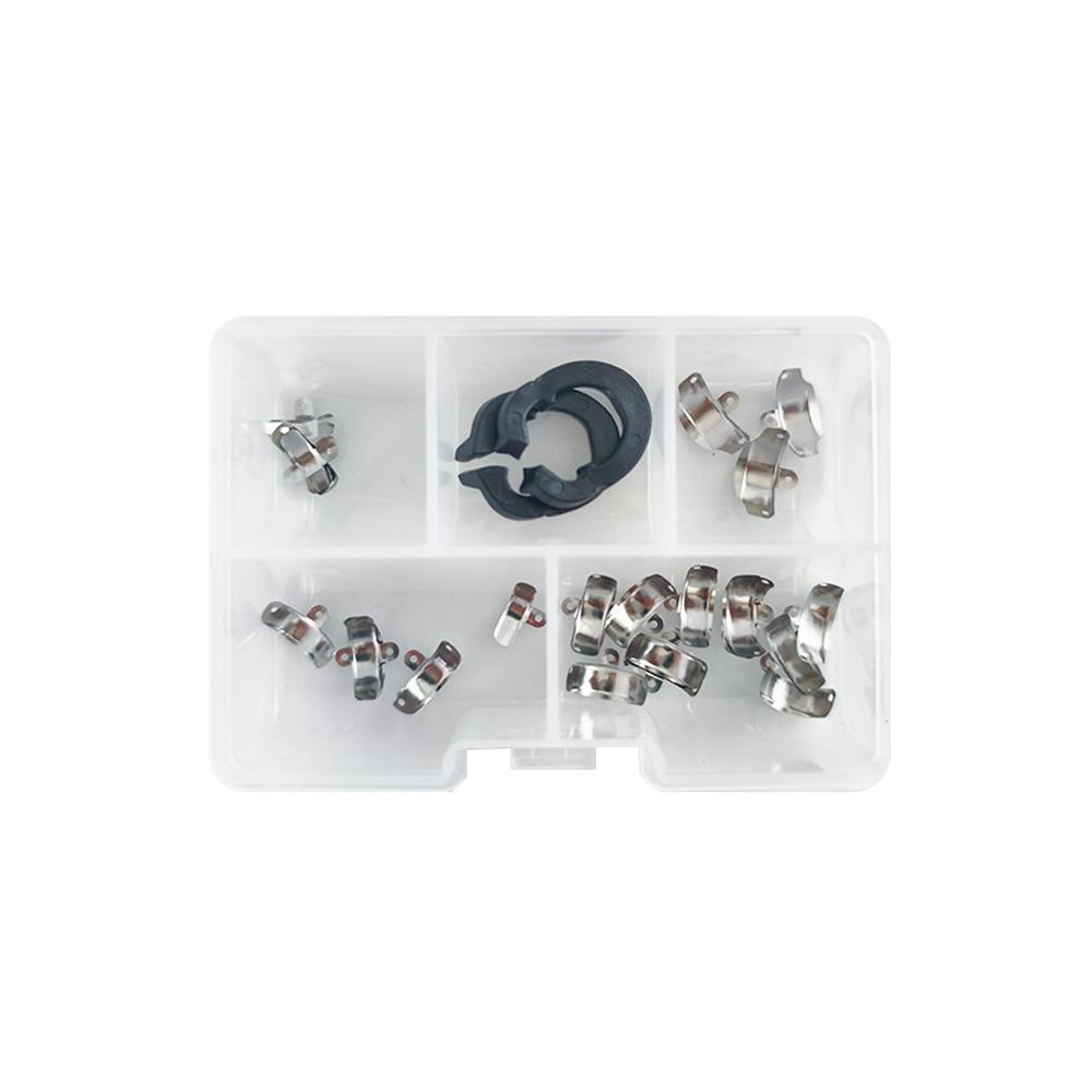 1 Box F3/G3 Dental Sectional Matrix System Sectional Contoured Metal Matrices Matrix Bands Resin Clamping Ring Dental Pliers