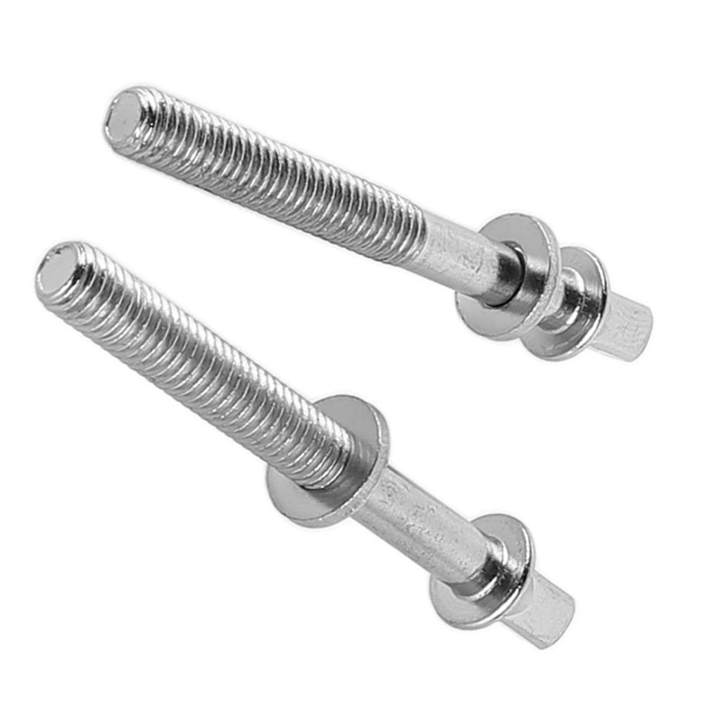 2PCS Iron Drum Tight Screw Stainless Steel Tension Rods Percussion Replacement Accessory WC902
