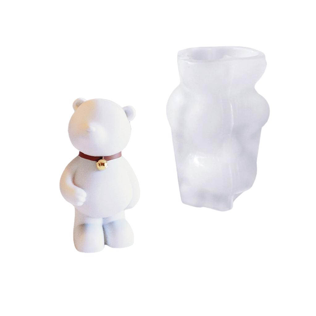 3D Lovely Bear Flexible Silicone Mold for Crafting Supplies Unique Designs Resin And Gypsum Decorations Daily Use