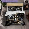 Argentina Football Pattern 3 Pieces Bedding Set Soft Microfiber Duvet Cover with Pillow Cases for Bedroom