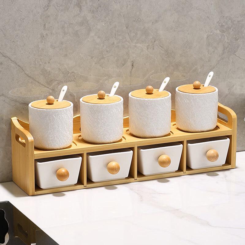 HUALEAI Ceramic Seasoning Jar Set