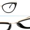 Half Metal Blue Light Blocking Cat Ears Prescriprion Eyeglasses With Astigmatism Women Minus Glasses Diopter 0 -0 .5 -0 .75 To -6