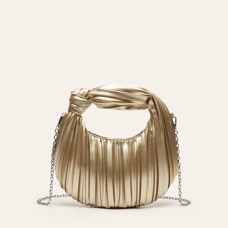 Fashionable Hand-held Ladies' Bag with Pleated Cloud Underarm Bag and Fashionable Women's Hand-held Crescent-shaped Dumpling Bag