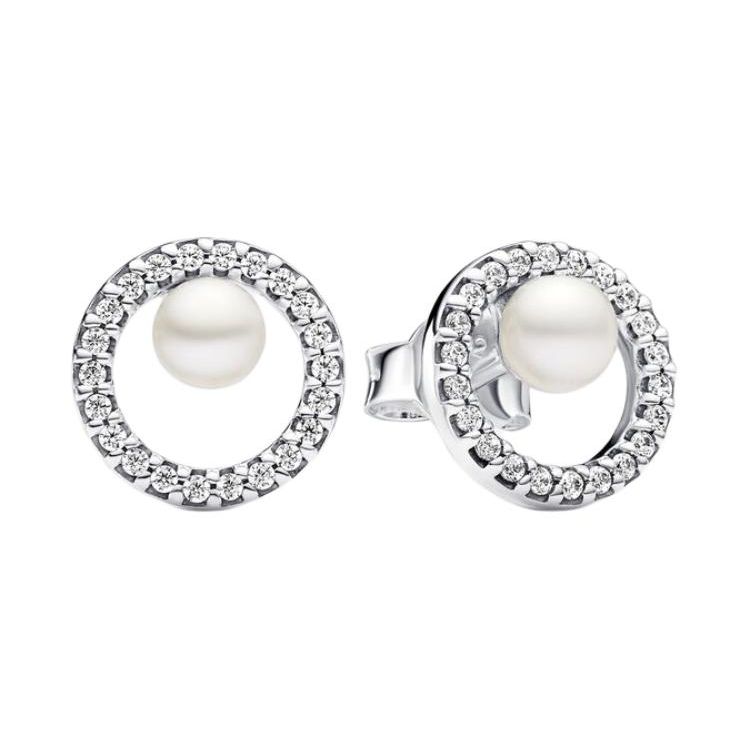 

Pandora Pavé Halo Freshwater Pearl Stud Earrings Women earrings Silver 293154C01 Default Packaging