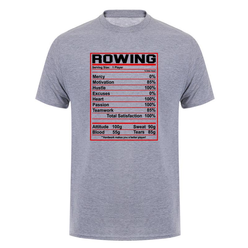 Rowing Nutrition Facts Funny Rower Crew Team Tshirt Sports Athlete Unisex T Shirts Da582