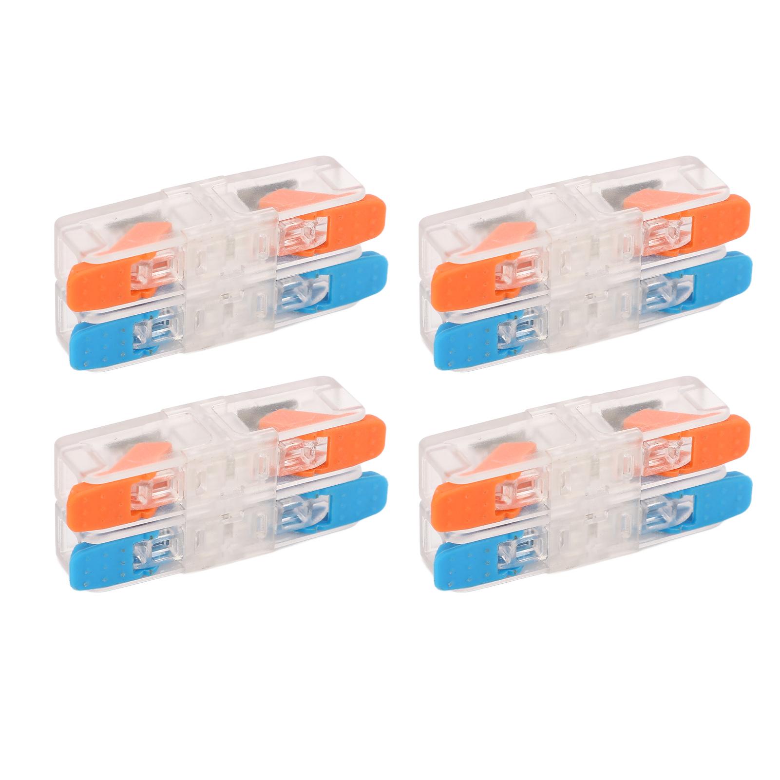 

10 шт. компактних роз ємів для провідників, 2 входи, 2 виходи, важільні з єднання дротів, електричні роз єми 41A 450V