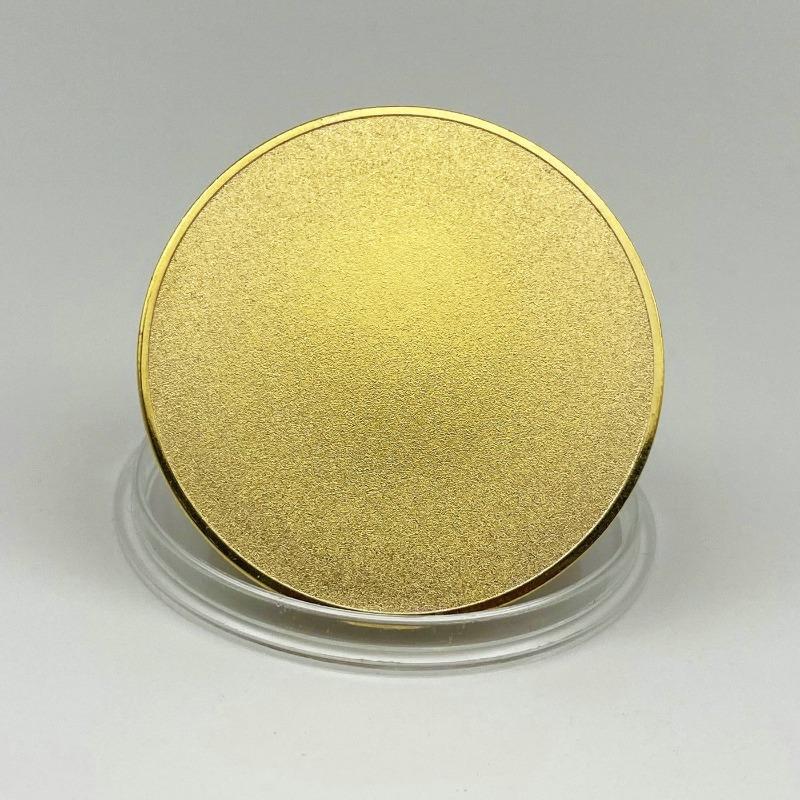 Blank Challenge Coins Threaded Edged 50mm Coin with Acrylic Protection Box for DIY Crafts Engraving Collection Supplies