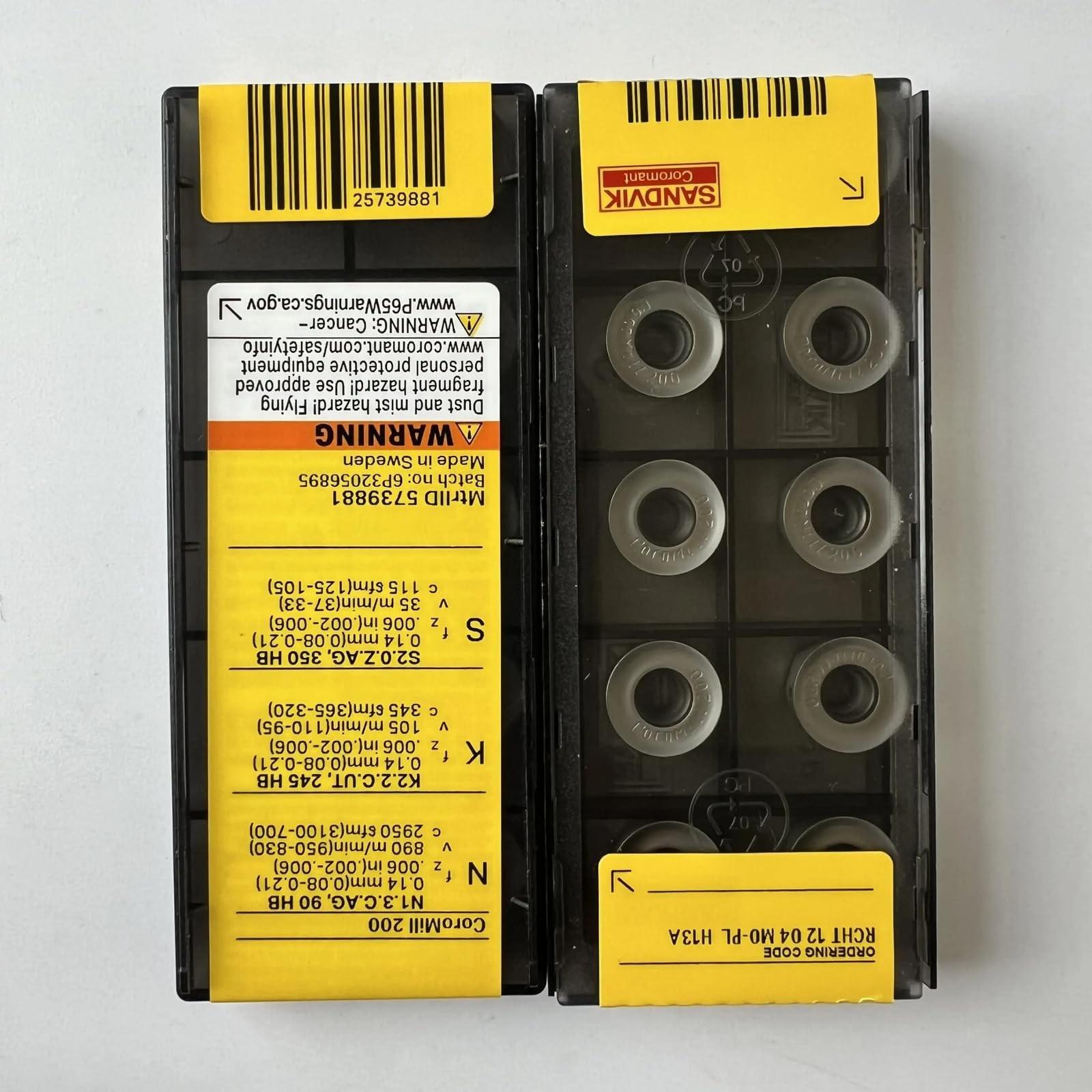 

Original Sandvik / RCHT1204M0-PL H13A /CNC lathe carbide blade tool 10 Pcs