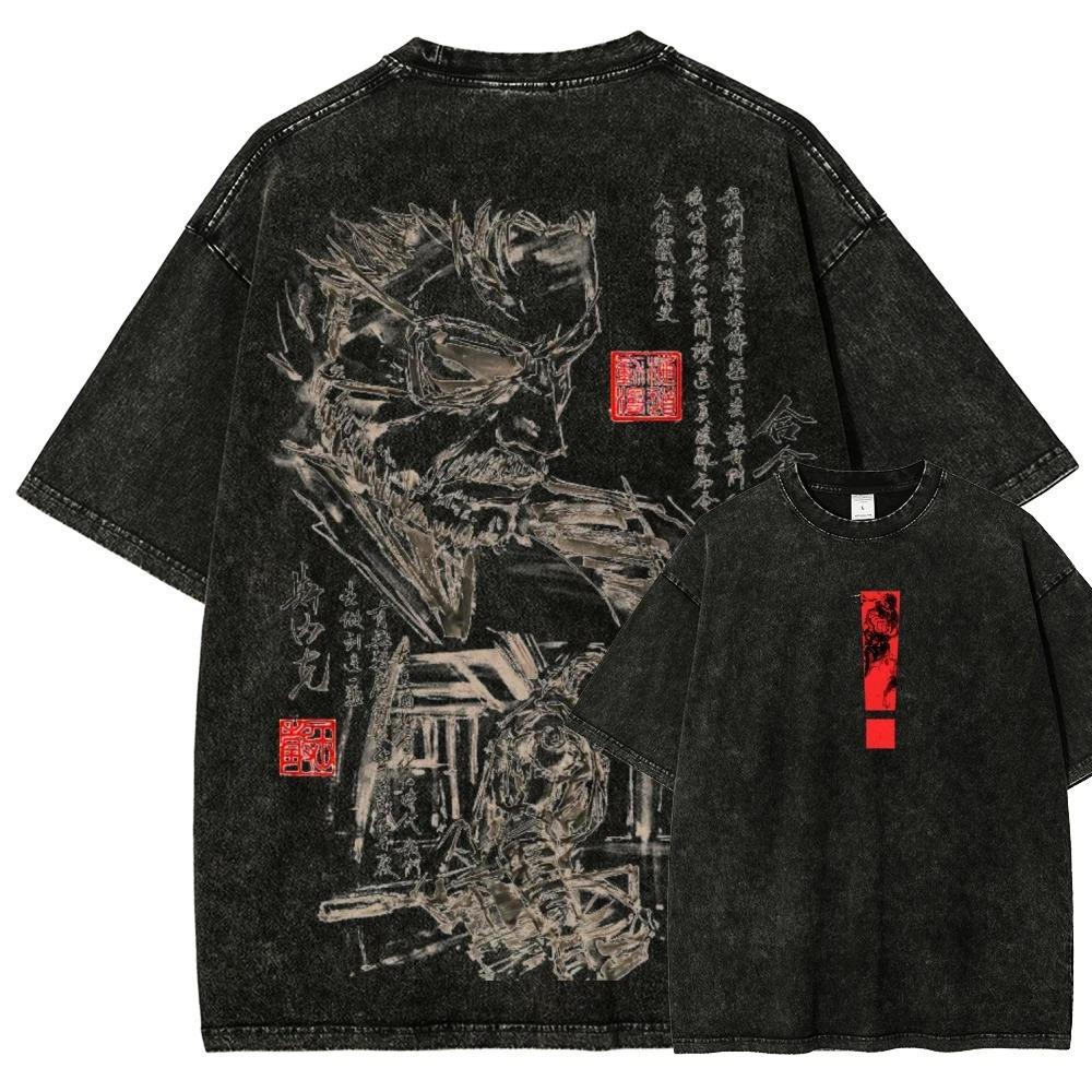 Metal Gear Solid New Washed TShirt Personalized Clothing for Anime Fans Loose Fit Suitable for All Seasons Hot Selling Item M