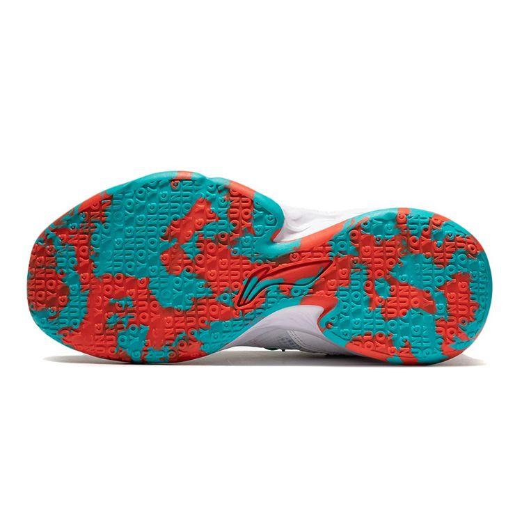 Li-Ning Cloud Lightweight Anti-Kick Shock Absorption Breathable Balance Support Mid-Top Basketball Shoes Kids sneaker White Green YKBS034-11