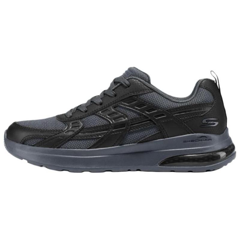Skechers Casual Silver-Wing Shoes Fabric Fashion Comfort Wear Resistant Breathable Low Top Casual Shoes Men Black 118281-B 41