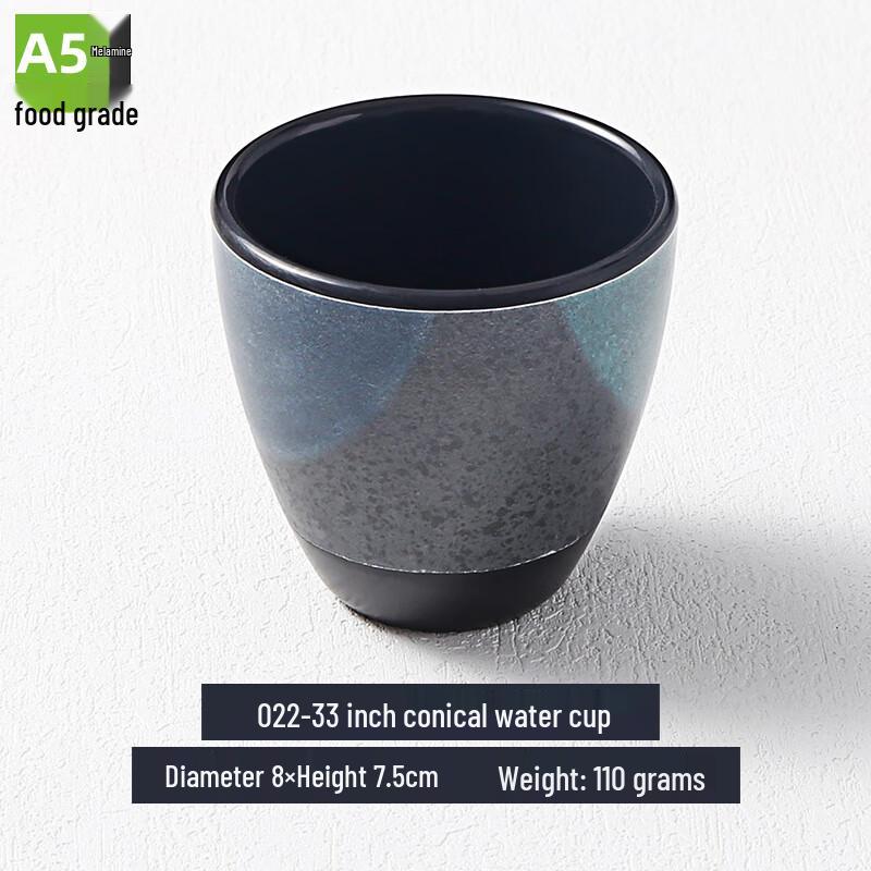 Japanese Style A5 Melamine Imitation Porcelain Sauce Dishes & Cups 5-pack