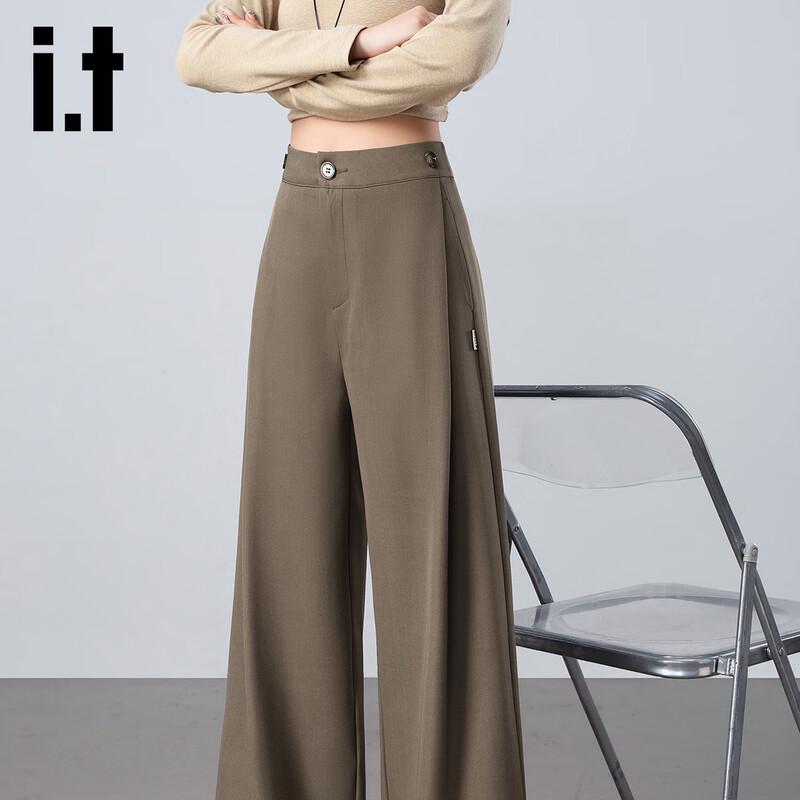 Izzueit Women's Loose Straight Leg Trousers