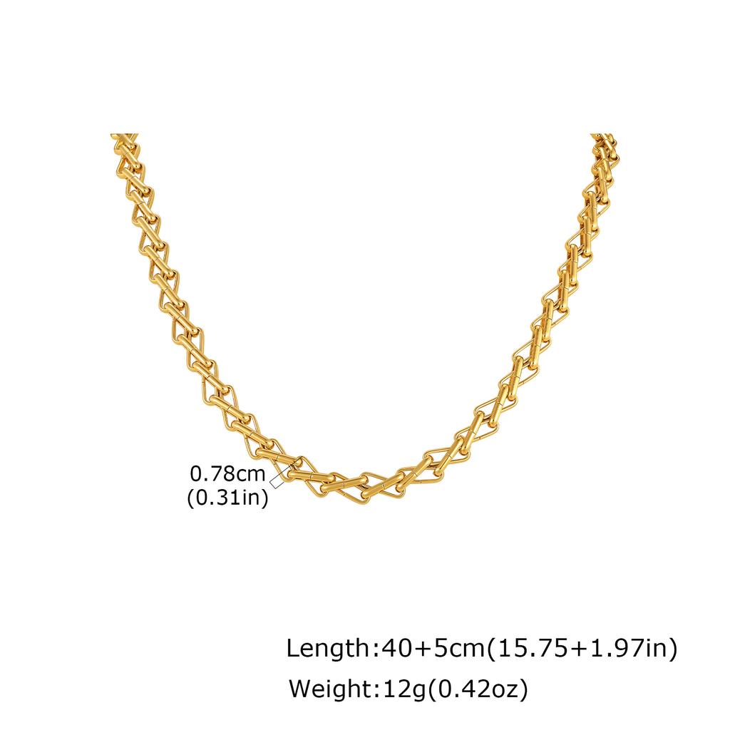 Solid Stainless Steel Chunky Chain Necklace for Women, Simple Link Chain Chokers, Fashion Non Tarnish Jewelry
