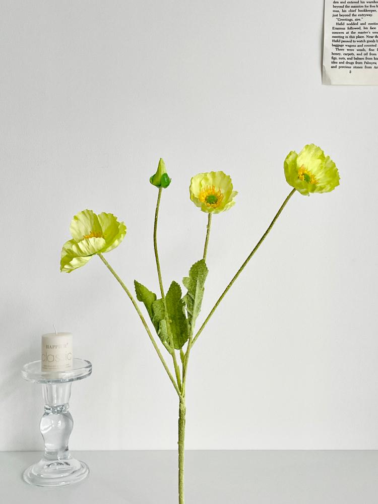 Poppy Pink Icelandic Artificial Flower Bouquet for Living Room Decoration