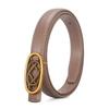 Oval Winding Flower Leather Cowhide Belt Women'S Decorative Dress Suit Retro Belt Women'S Literary Model