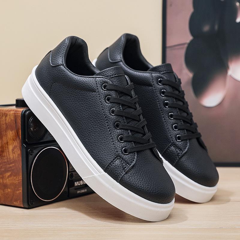 Men's Leather Casual Shoes Fashion Korean Version Skateboard Shoes Youth Sports Tennis Shoes for Men Sneakers Hombre