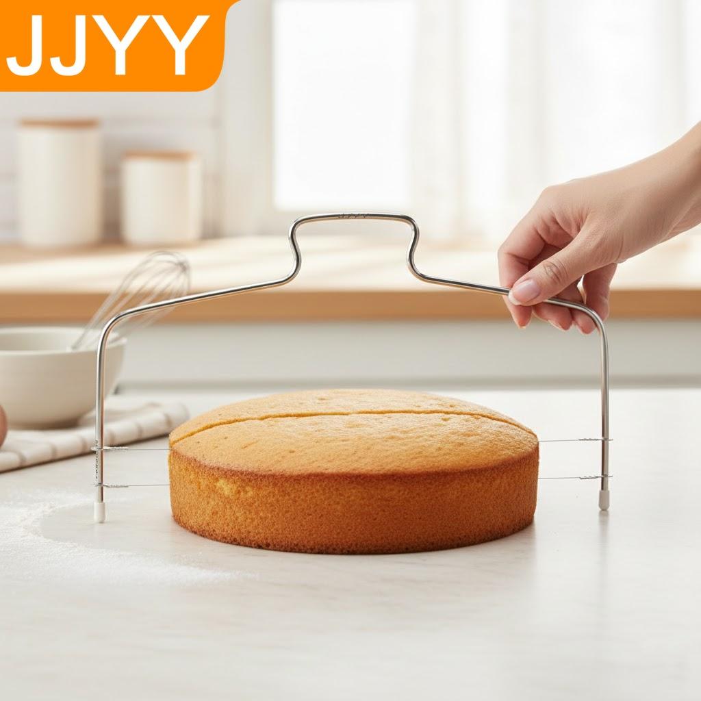 Adjustable Double Slice Bread Cutter Stainless Steel Leveler Cake Baking Tool Kitchen Gadget Baking Accessories