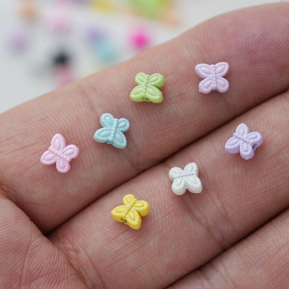 Alloy Paint Macaron Mini Butterfly Beaded Loose Bead Diy Bracelet Earrings Necklace Jewelry Accessories