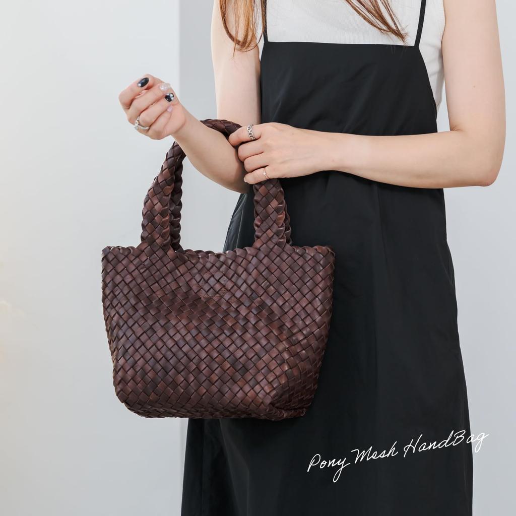 BAG Since Imai Bag Pony Mesh Genuine Leather Basket Genuine Leather Braided Tote Bag [IMAI 1977] Handbag, Bag, Women's (33549CHO)