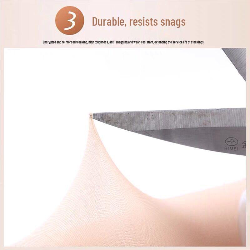 Women's Anti-Snag Mid-Calf Pantyhose - Thick Cotton Bottom, Thin Crystal Silk, Wear-Resistant, Non-Slip, Spring/Autumn