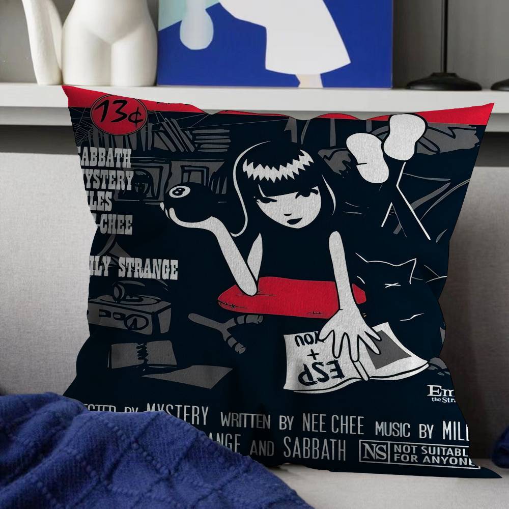 

Комиксы Эмили Стрэндж Наволочка Дизайн наволочки декор Праздничный декор 12x12Inch