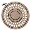 Accessori Sostenibili per la Tavola Arte da Parete Intrecciata in Stile Boho Set di Sottobicchieri e Sottopiatti Rotondi Fatti a Mano 30/35CM Portacasseruola Multiuso da Appendere per Decorazione Soggiorno