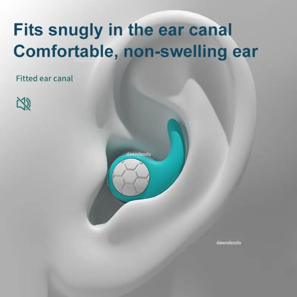 Reusable Soft Silicone Noise Reduction Earplugs Waterproof Hearing Plugs for Sleeping Swimming Travel with Portable Storage Case