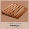 Almofada de Pescoço para Sauna de Madeira Natural Antiderrapante Ergonômica Apoio de Cabeça para Sauna Almofada Lombar Para Quarto de Casa Comercial Descanso Relaxante