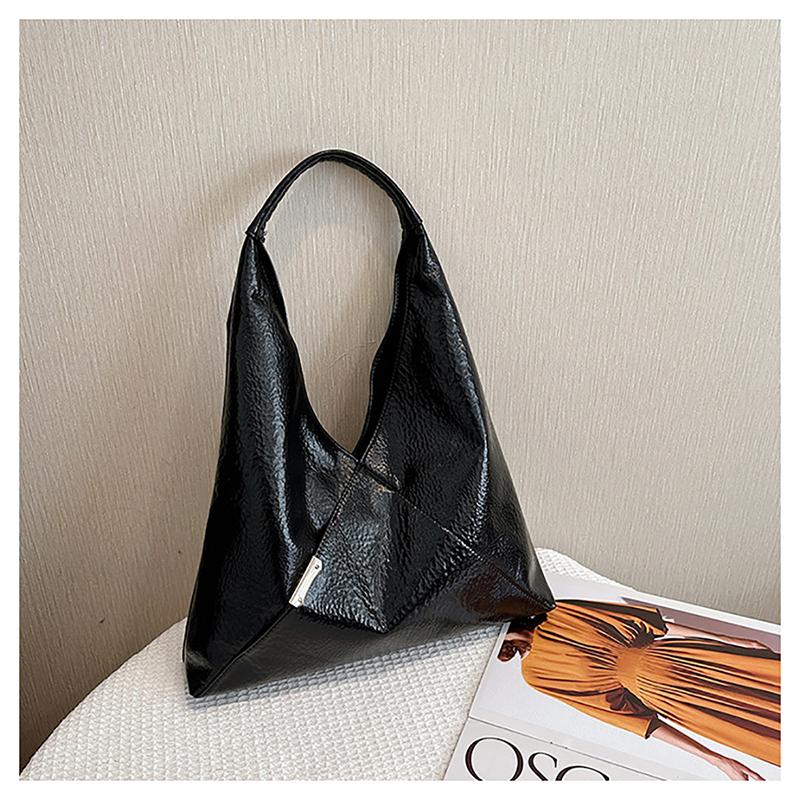 Weiche Leder-Retro-Umhängetasche mit großem Fassungsvermögen, französische Mode, einfache Unterarmtasche, lässige Pendlerhandtasche aus Ölwachsleder für Damen