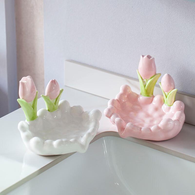 MDNG Creative Tulip Ceramic Soap Dish