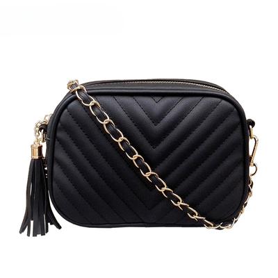 Square Shoulder Bags for Women Chain Messenger Bag Fashion PU Leather Quilted Purse Female Spring Crossbody Pocket