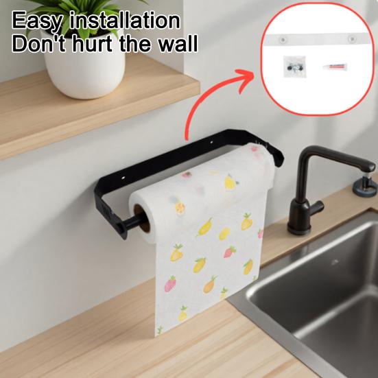 Paper Towel Holder Universal Easy to Install Self Adhesive Wall Mount Heavy-Duty Hanging Paper Towel Roll Holder