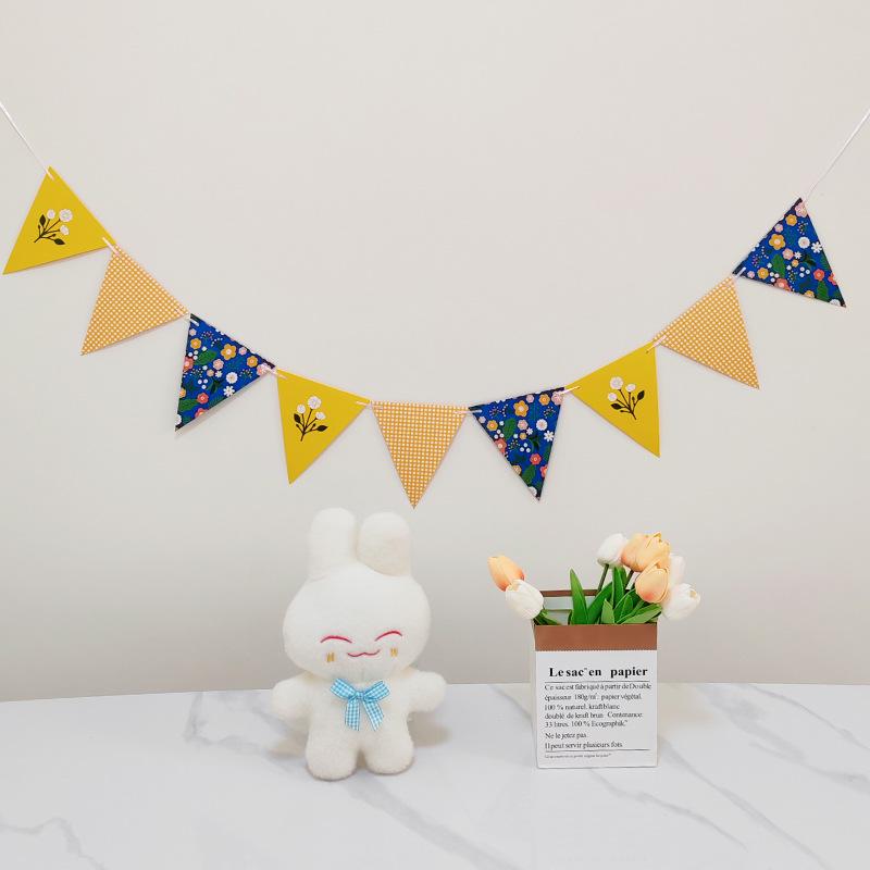 Fresh Triangle Birthday Banner: Fairy & Little Boy Theme Garland