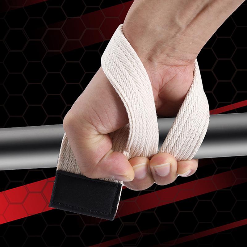 1Pair Gym Lifting Straps Weight Lifting Wrist Weight Belt Body Building Gloves For Women Men Fitness Crossfit Barbells Power