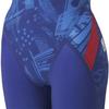 MIZUNO GX SONIC V MR Racing Half Size FINA Swimming Approved Women's Swimsuit, Suit, N2MG0702, Blue, XL, (International Federation)