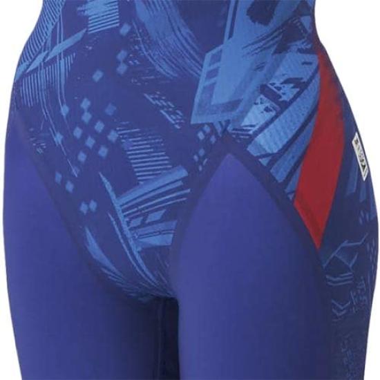 MIZUNO GX SONIC V MR Racing Half Size FINA Swimming Approved Women's Swimsuit, Suit, N2MG0702, Blue, XL, (International Federation)