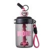 580ML Drinking Cup With Straw Stirring Cup Kawaii Whey Protein Shaker Bottle  Fruit Juice