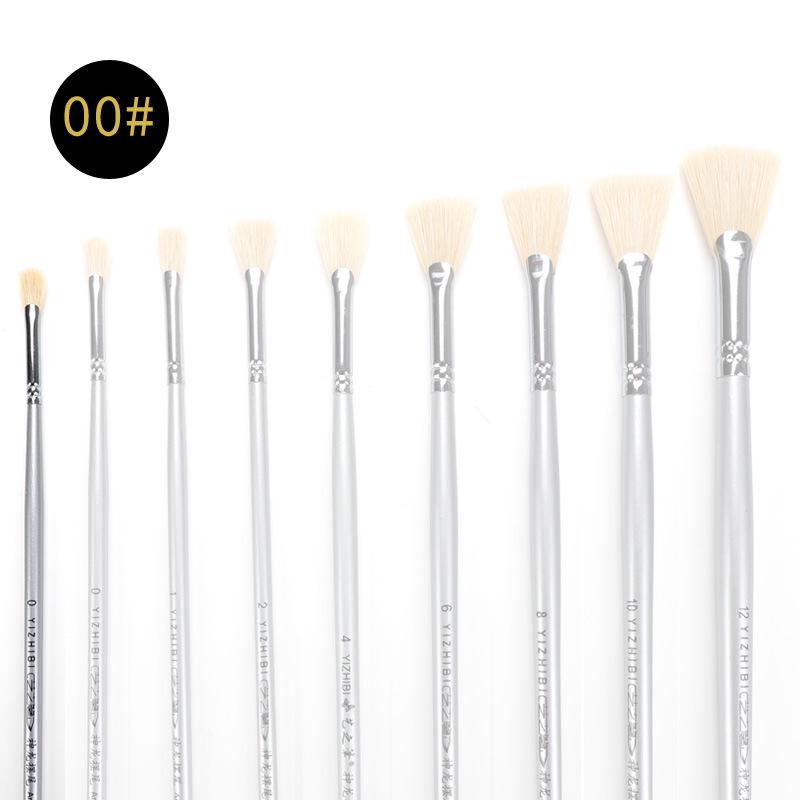 

Кисть Art s Brush 204 Веерная кисть из щетины кабана - Хвост Божественного Дракона для гуаши и масляной живописи 00# серебряный