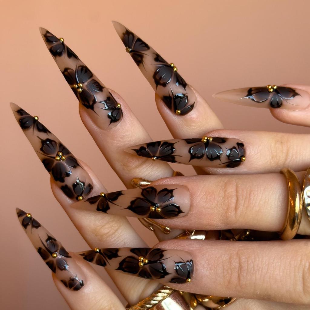 High-End French Almond Press-On Nails - Medium-Long, Stylish & Elegant