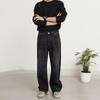 Jeans de moda, nuevos, negros y grises, con flash de diamantes de imitación calientes, para hombre, estilo callejero americano, holgados, estilo gitano, rectos