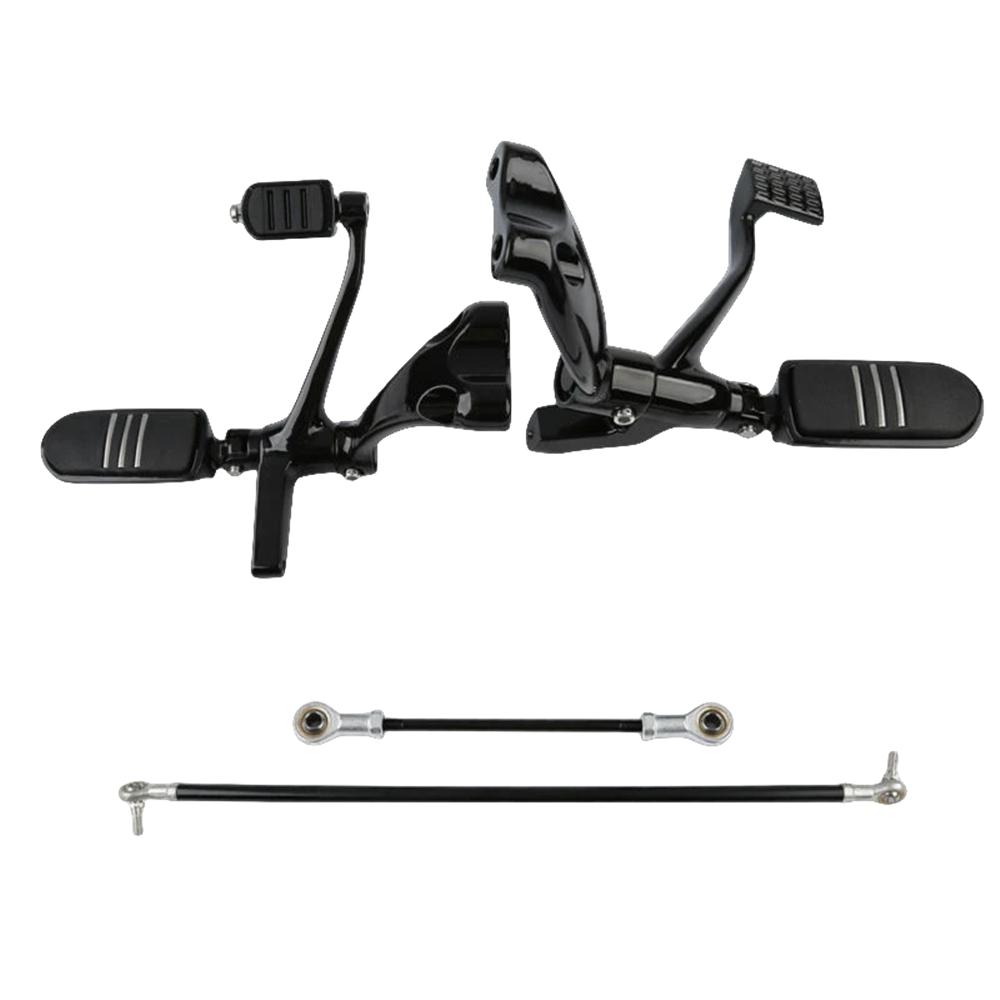 

Motorcycle Forward Controls Complete Kit Pegs Levers Linkages Black/Chrome For Harley Davidson Sportster XL883 1200 2004-2013 04-13 Style D